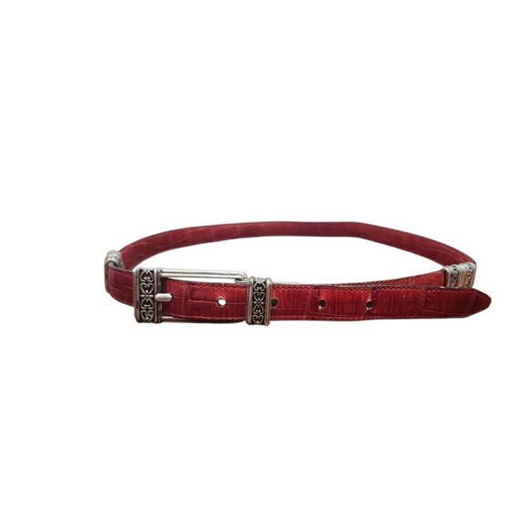 vintage reversible belt women\'s   black and red   silver tone Size L/34 main image 7